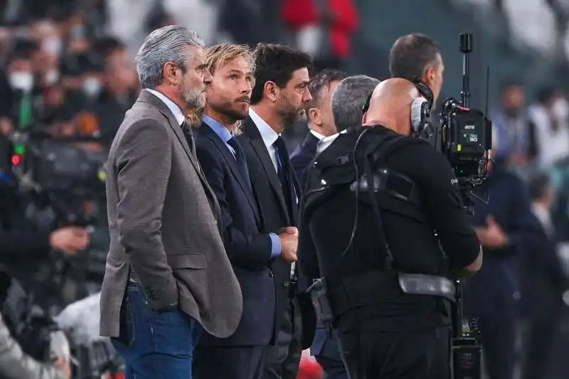 ANDREA AGNELLI CON Maurizio Arrivabene E Pavel Nedved