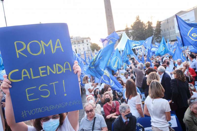 comizio di chiusura di carlo calenda a piazza del popolo 5