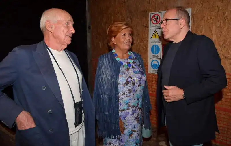 fausto bertinotti la moglie lella e carlo verdone  foto di bacco