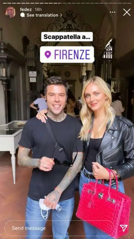 fedez e chiara ferragni a firenz e