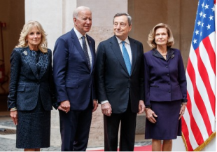 G20 BIDEN DRAGHI E LE RISPETTIVE FIRST LADY