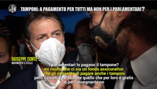 giuseppe conte nel servizio delle iene sui tamponi gratis ai parlamentari 4