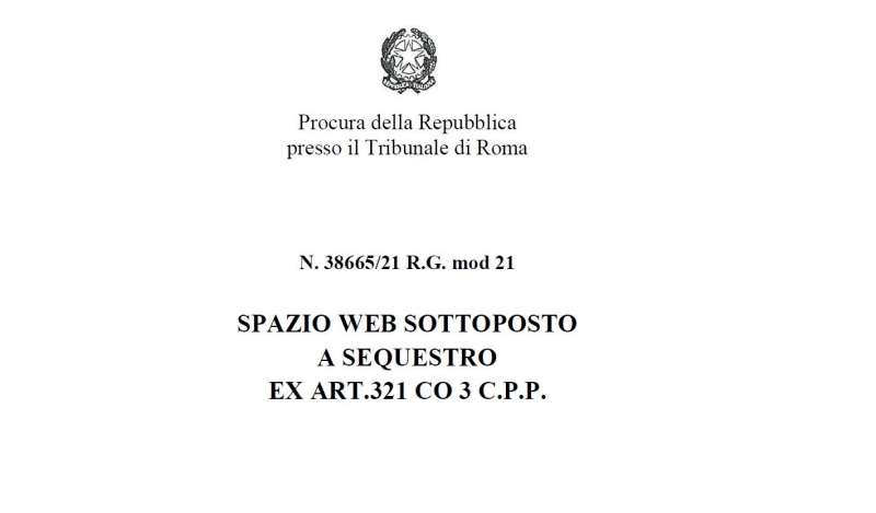 IL SITO INTERNET DI FORZA NUOVA SEQUESTRATO