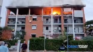 incendio in una palazzina di pinerolo