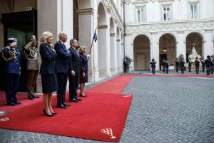 jill e joe biden con mario draghi e serena cappello a palazzo chigi 2