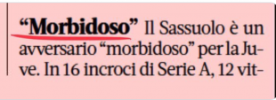 juve sassuolo gazzetta