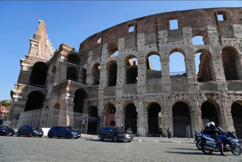 le first lady al colosseo