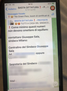 le minacce a beppe sala su telegram 6