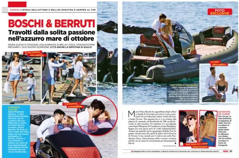 maria elena boschi e giulio berruti sul gommone 1