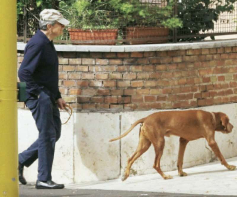 mario draghi a spasso con il cane 6