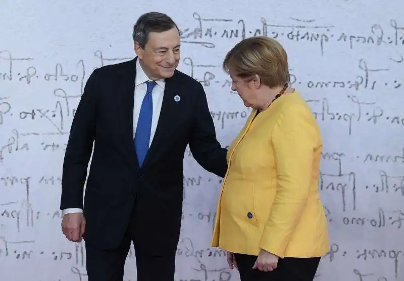 mario draghi angela merkel    