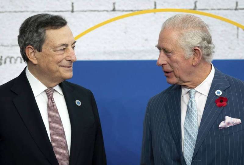 mario draghi con il principe carlo