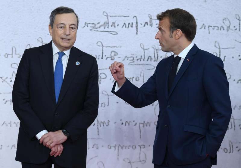 mario draghi emmanuel macron 2