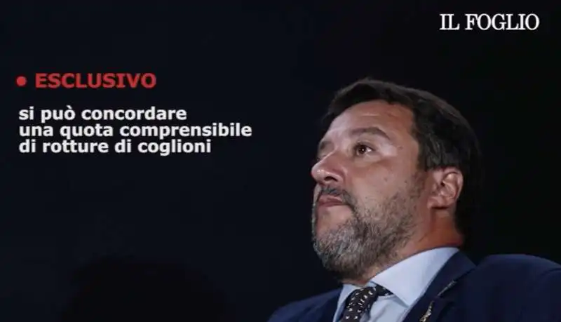 MATTEO SALVINI E LA QUOTA DI ROTTURE DI COGLIONI  DI GIORGIA MELONI