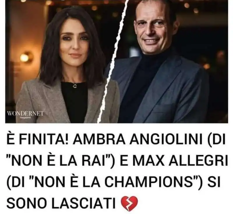 meme su ambra angiolini e max allegri