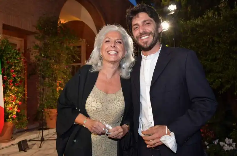 paola severini melograni col figlio valerio  foto di bacco