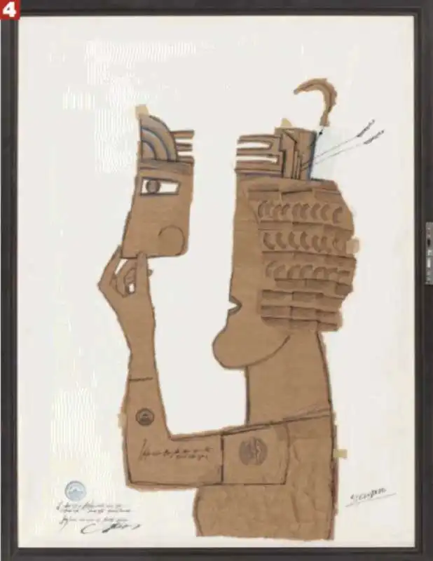 saul steinberg   camouflages, il naso, per il festival di spoleto 1969