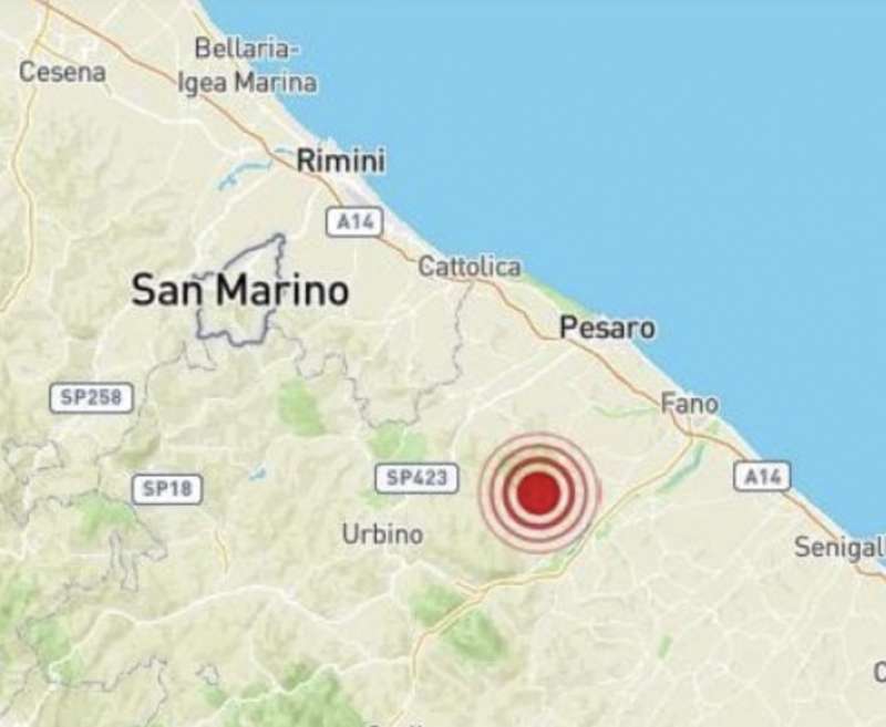 TERREMOTO PESARO URBINO