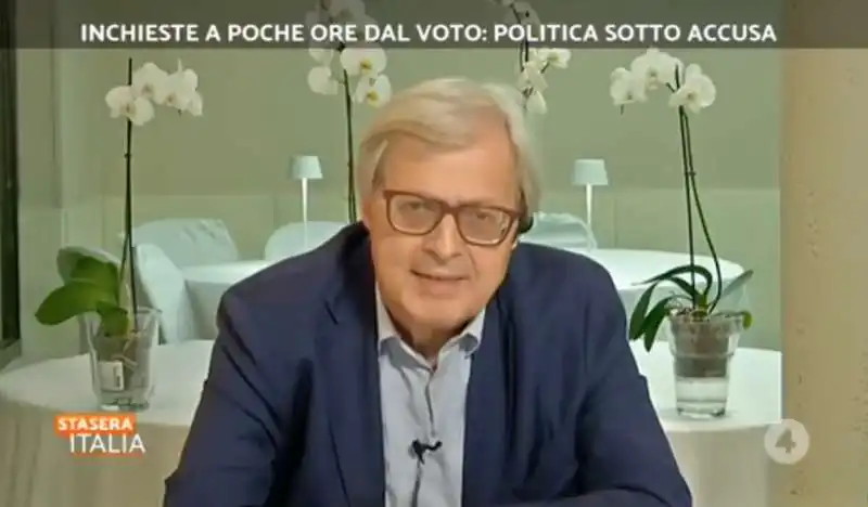 VITTORIO SGARBI A STASERA ITALIA