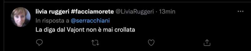 commenti al tweet di debora serracchiani sul vajont 1