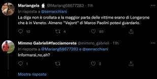 commenti al tweet di debora serracchiani sul vajont 14