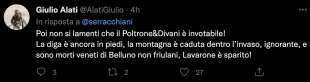 commenti al tweet di debora serracchiani sul vajont 15