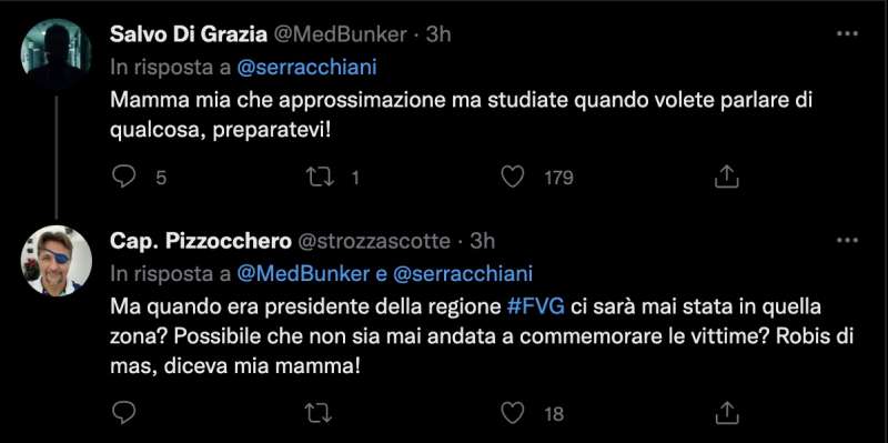 commenti al tweet di debora serracchiani sul vajont 8