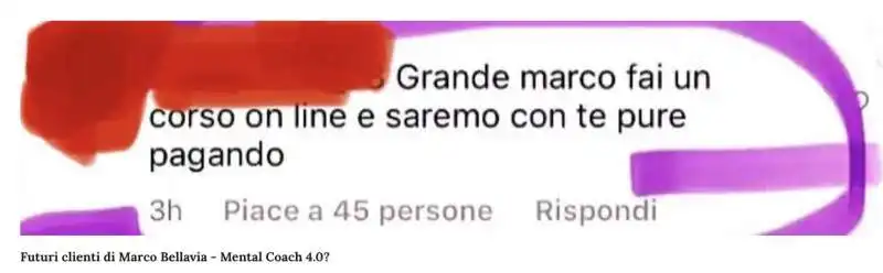 commento al post di instagram 