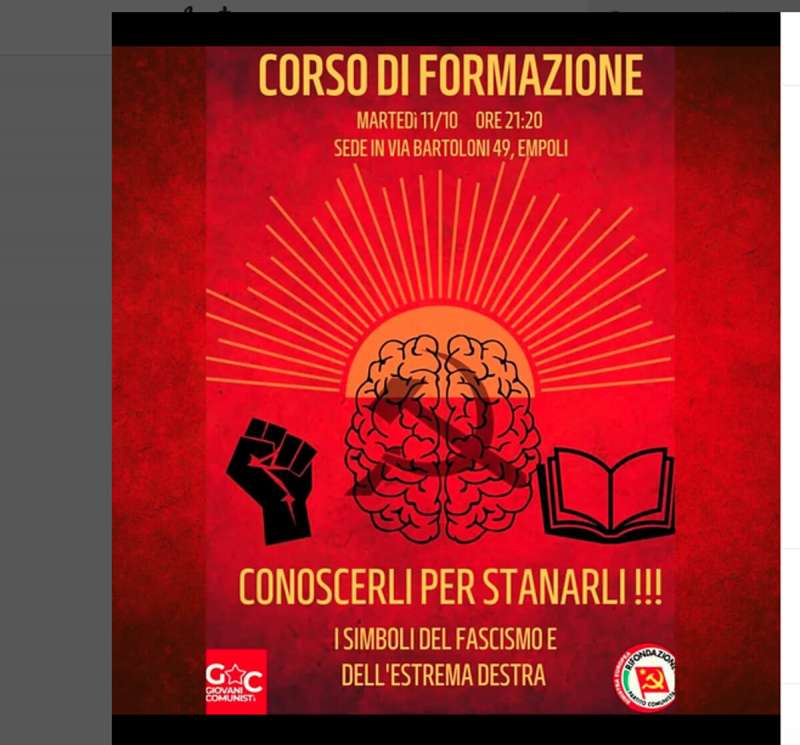 CORSO DI RIFONDAZIONE COMUNISTA CONTRO I FASCISTI