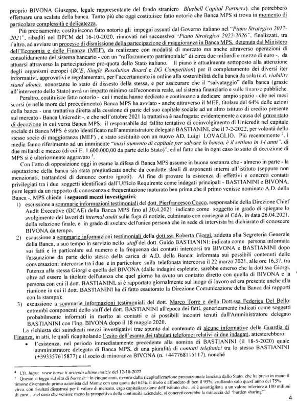 decreto di archiviazione per rosario dimito 6