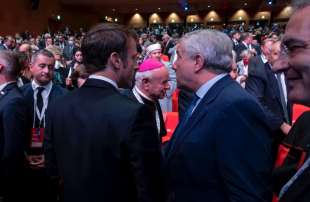 emmanuel macron antonio tajani al meeting 'il grido della pace' santegidio