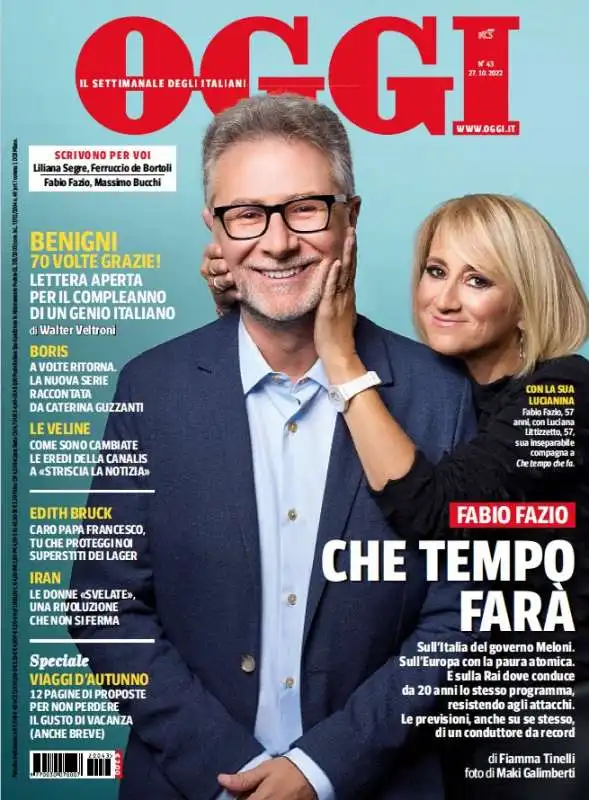 FABIO FAZIO COPERTINA OGGI