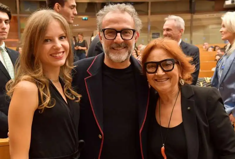 francesca bardelli nonino  massimo bottura  giannola nonino  foto di bacco