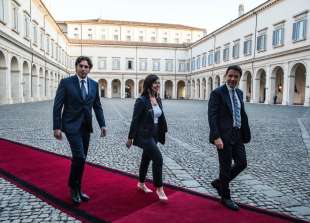 francesco silvestri giuseppe conte barbara floridia delegazione m5s alle consultazioni al quirinale.