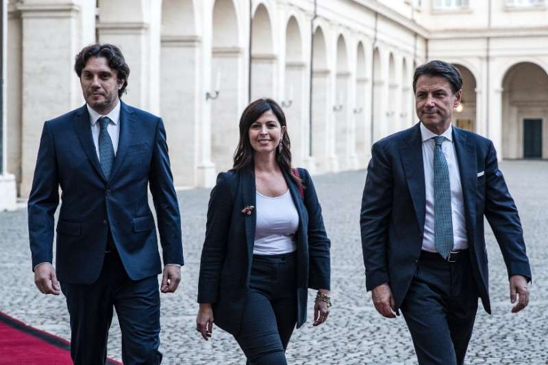 francesco silvestri giuseppe conte barbara floridia delegazione m5s alle consultazioni al quirinale 2