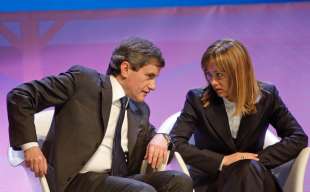 gianni alemanno e giorgia meloni