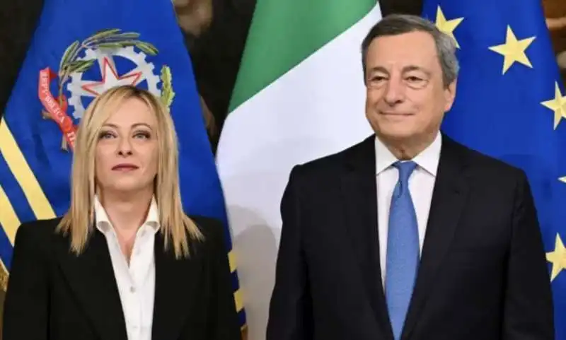 GIORGIA MELONI E MARIO DRAGHI

