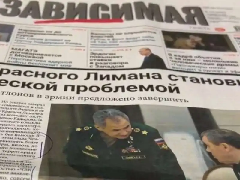 giornali russi critici con la gestione della guerra