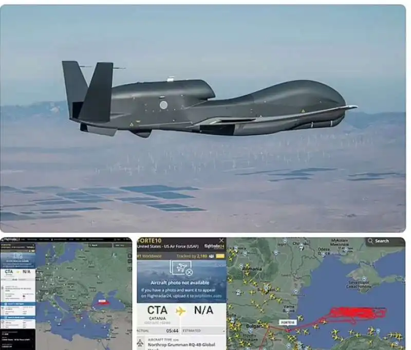 global hawk partito dall italia 