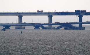 il ponte di kerch dopo l'esplosione