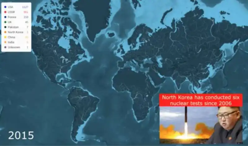 la mappa   timeline delle esplosioni nucleari   2