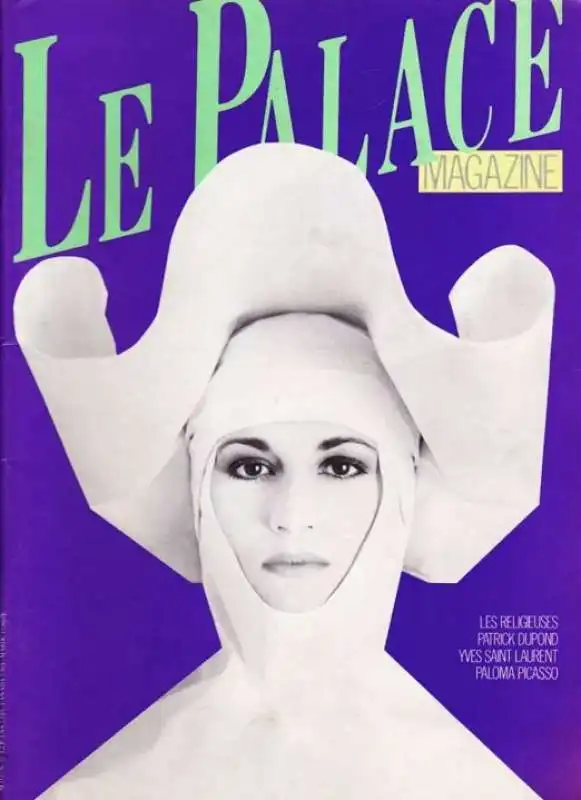 la modella violeta sanchez sulla copertina di le palace magazine, nel 1982 