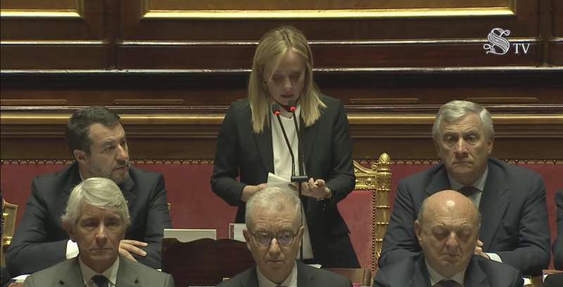 la replica di giorgia meloni al senato 1