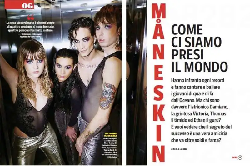 MANESKIN SU OGGI 