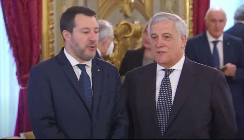 matteo salvini antonio tajani giuramento governo meloni