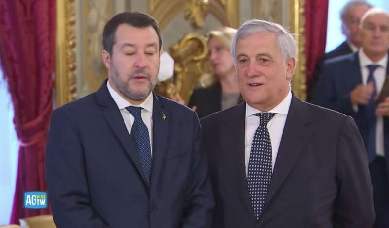 matteo salvini antonio tajani giuramento governo meloni