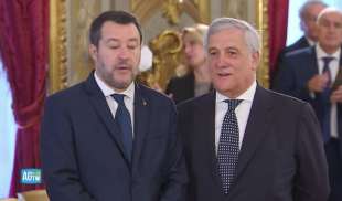 matteo salvini antonio tajani giuramento governo meloni