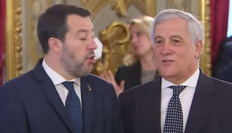 matteo salvini antonio tajani giuramento governo meloni