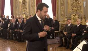 matteo salvini giura da ministro davanti a mattarella e meloni 3