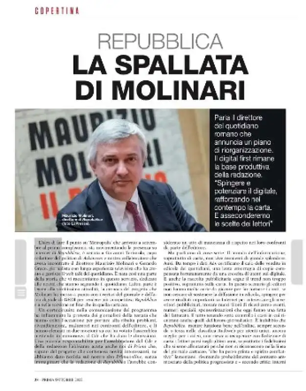 MAURIZIO MOLINARI INTERVISTATO DA PRIMA COMUNICAZIONE